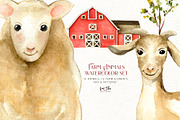 Farm Animals Watercolor Set, an Animal Illustration by Kim Thoa Designs (Thumbnail 5 of 6)