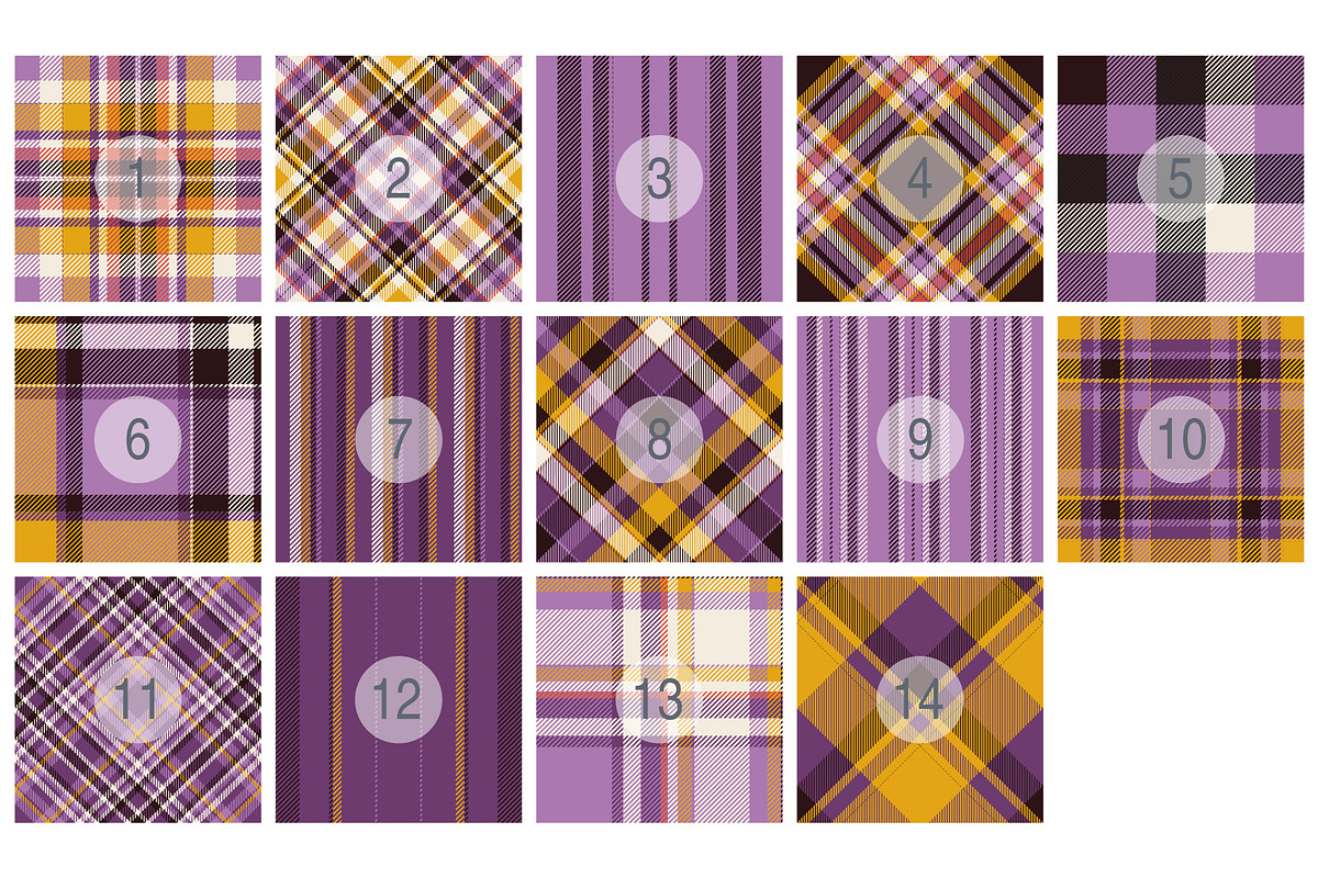 #17 Halloween Pattern Set of Plaids, a Pattern Graphic by Plaid4You (Photo 2 of 8)