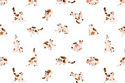 Cute cats set + cards + patterns, an Animal Illustration by PaperTrident (Thumbnail 4 of 6)