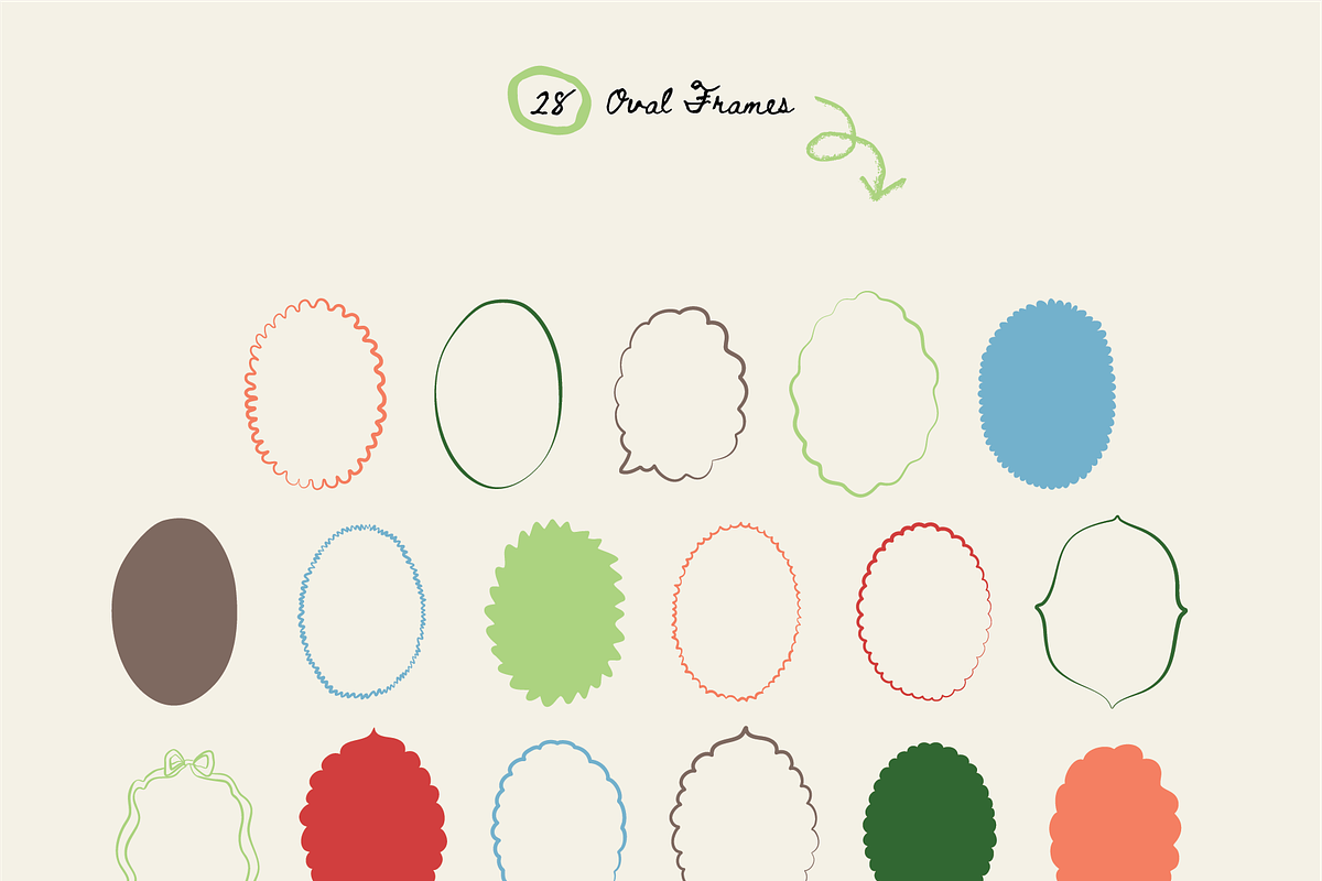 118 Whimsical Vector Frames, an Object Graphic by Design by Laney (Photo 6 of 17)