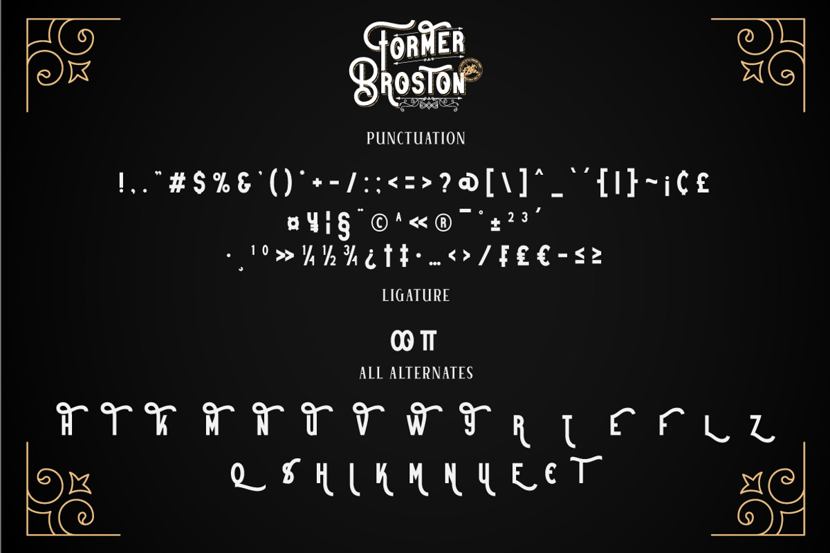 Former Broston - A Vintage Font, a Sans Serif Font by Vava Aryanto (Photo 8 of 8)