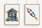 Watercolor sea set Clipart, an Illustration by Libby Wishes (Thumbnail 5 of 7)
