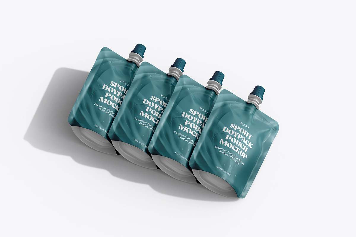 Spout Pouch Packaging Brand Mockup, a Packaging Mockup by Ram Studio (Photo 4 of 14)