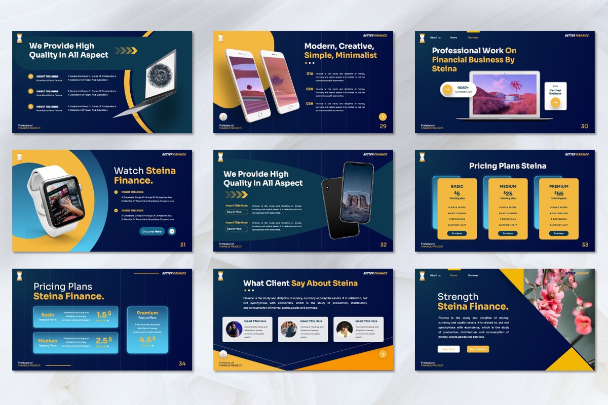 Steina - Finance Powerpoint, a Presentation Template by Dhabee (Photo 6 of 8)
