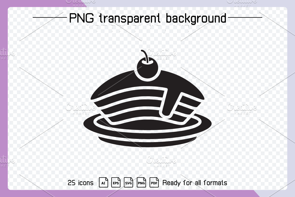 Dessert and Cake Icons Set, a Solid Icon by Designfour (Photo 5 of 6)
