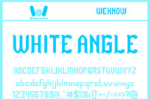 White Angle font