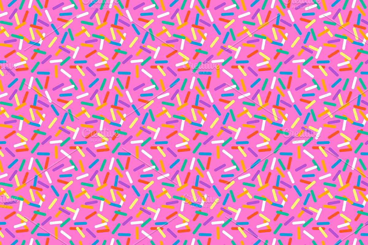 Rainbow Sprinkles Seamless pattern, a Pattern Graphic by Queen of Infographics (Photo 2 of 2)