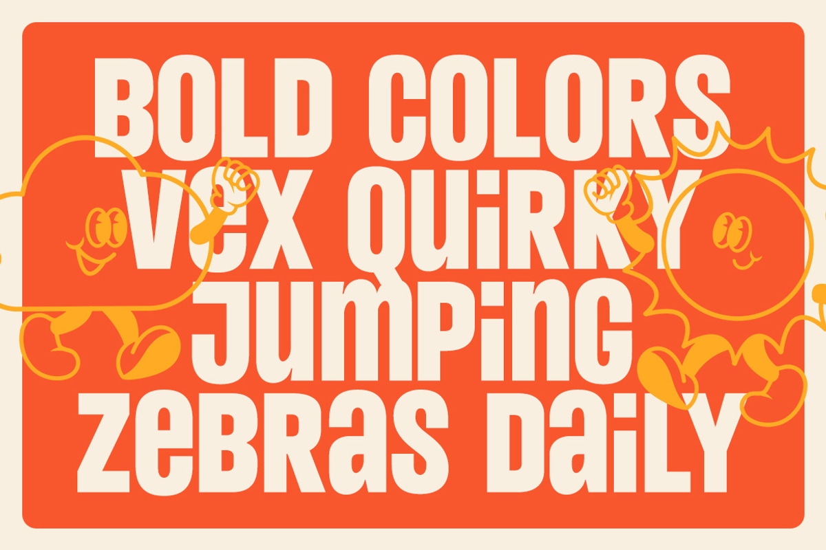 Gravtune – Bold Retro Display Font w, a Sans Serif Font by kangfont Studio (Photo 2 of 10)
