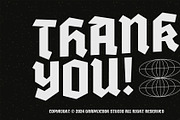 Typomod Modern Black Letter, a Blackletter Font by graphicook (Thumbnail 10 of 10)