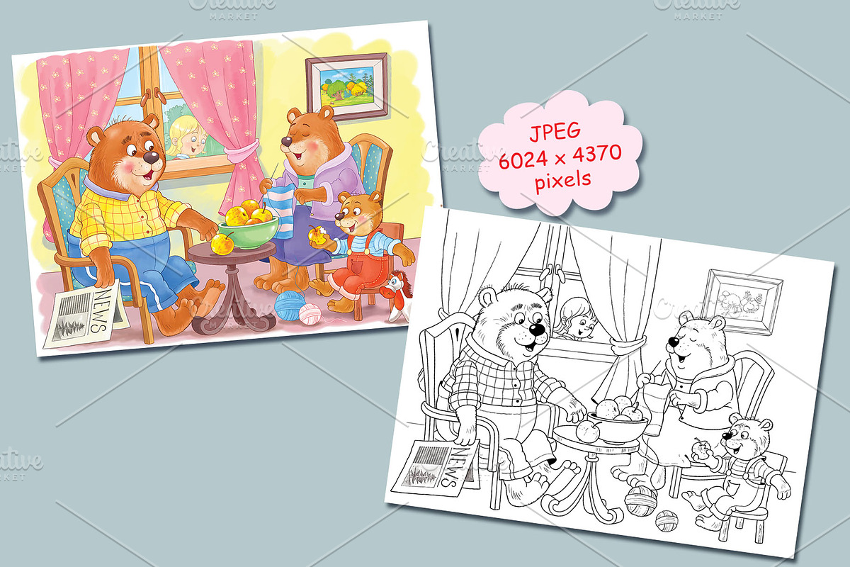 Goldilocks and the three bears, an Animal Illustration by Haso (Photo 6 of 10)