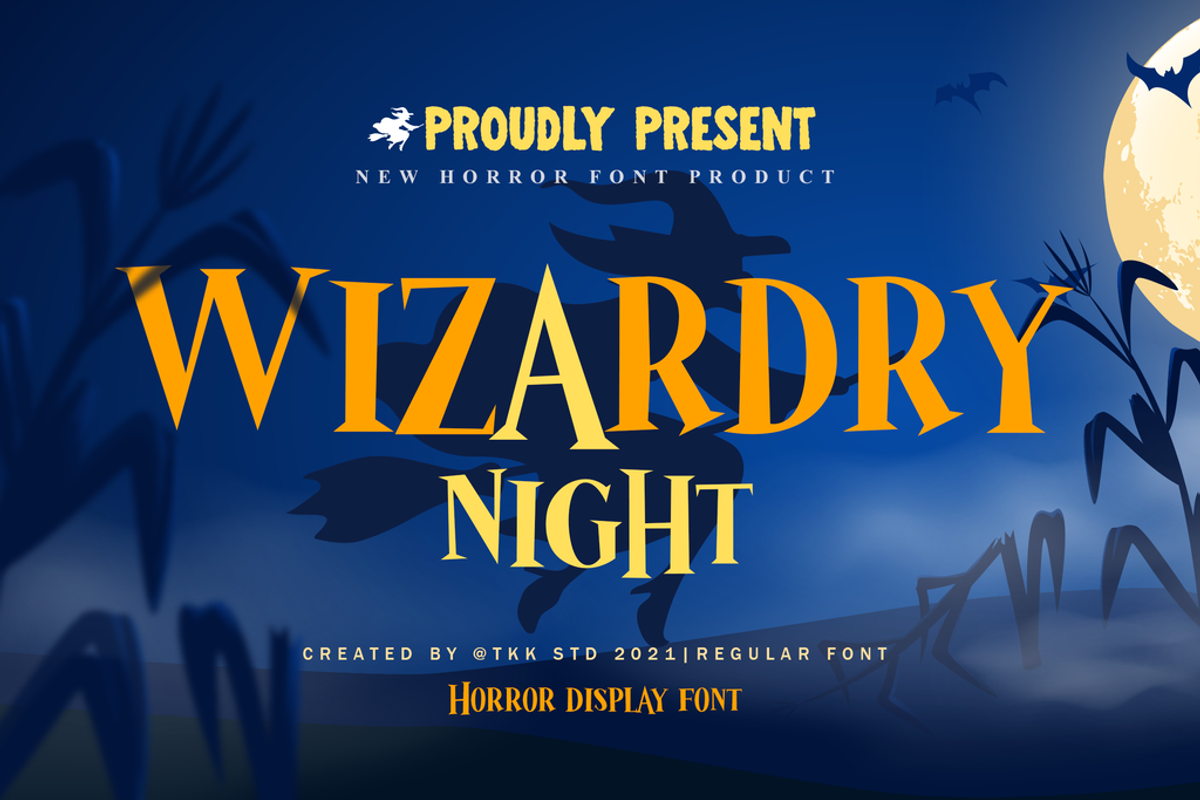 Wizardry Night - Movie Font, a Serif Font by tokokoo (Photo 1 of 12)