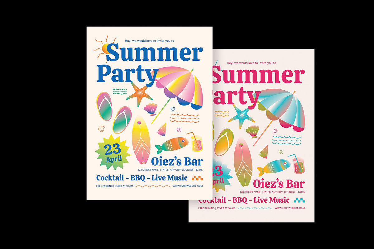 Summer Party Invitation preview 2