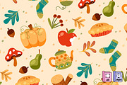 Flat Autumn Fall Season Pattern, a Pattern Graphic by MISS CHATZ (Thumbnail 3 of 3)