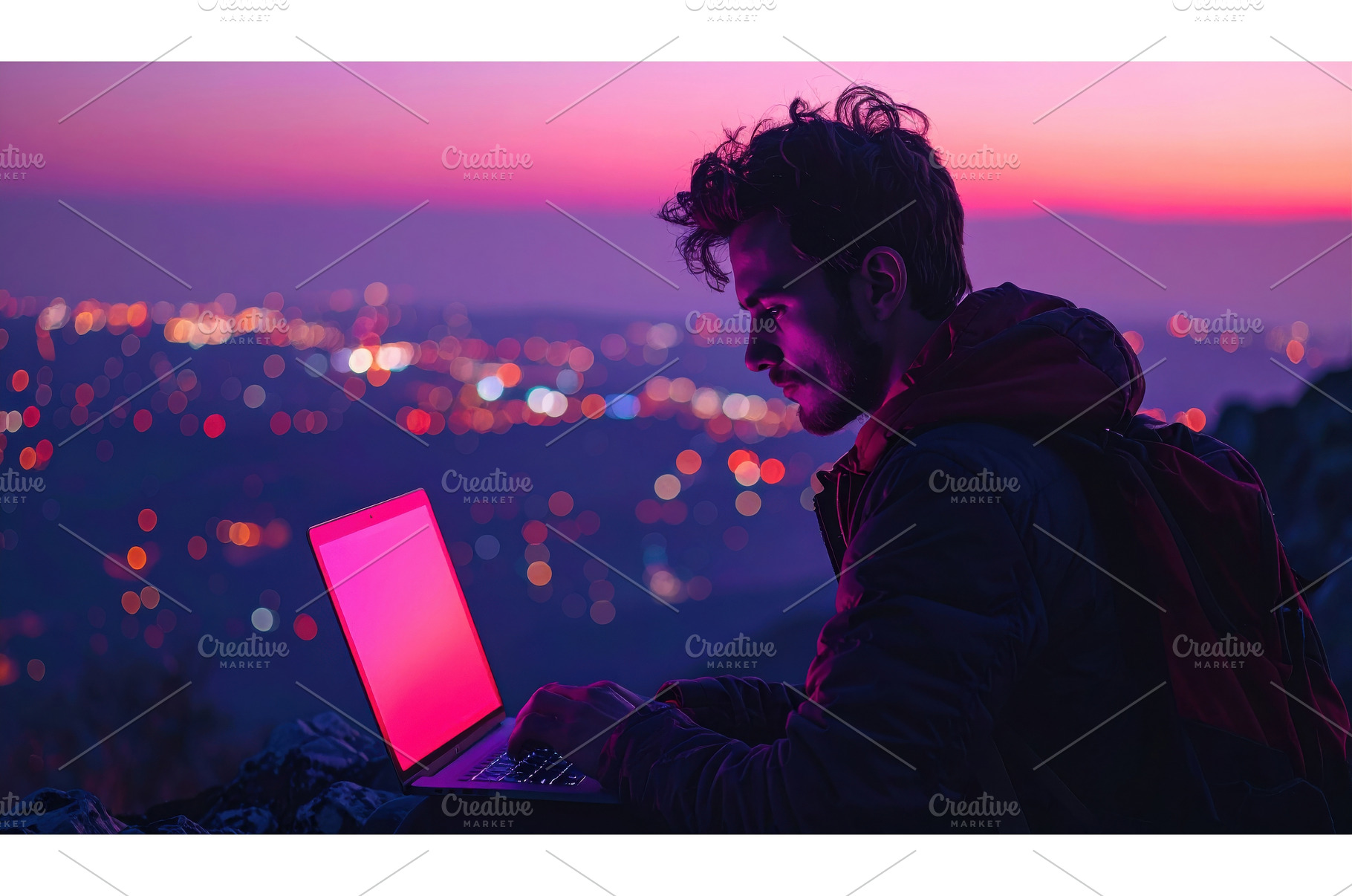 A man working on a laptop with a, a Technology Photo by Igor Tichonow
