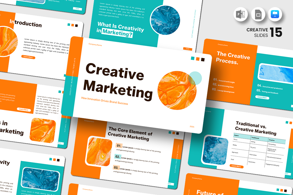 Creative Marketing - Keynote, a Presentation Template by Iqsiart Studio (Photo 1 of 3)