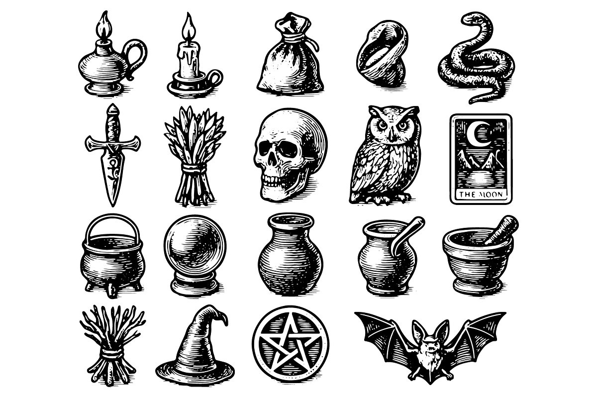 Occult Witchcraft Collection, an Object Graphic by RT Studio (Photo 2 of 4)