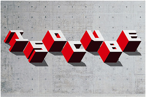 Isocube – Layered Isometric Font