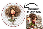 Whimsical Christmas Girl Clipart, an Illustration by Libby Wishes (Thumbnail 3 of 7)