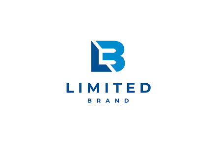 Monogram Initial Letter LB BL Logo