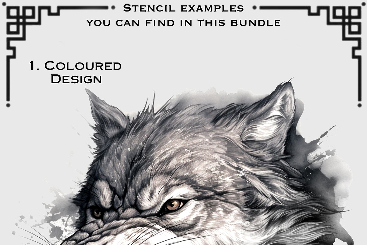 Forest & Wolves tattoo flash bundle, a Brush Add-On by ProcreateInk (Photo 6 of 10)