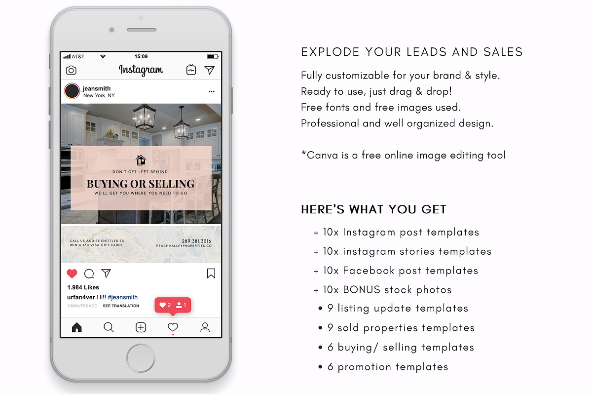 Chic Estates Social Media Bundle, a Social Media Template by Sales Shop (Photo 2 of 3)