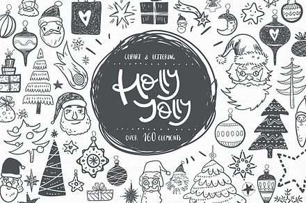 Holly Jolly. Winter doodles