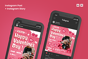 Pink Valentine Day Flyer Set, a Flyer Template by SquidPixey (Thumbnail 4 of 6)