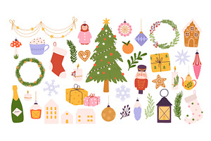 Cute Doodle Christmas Decorations