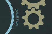 20 Gear Badge Shapes - By Hand, an Illustration by GhostlyPixels (Thumbnail 2 of 5)