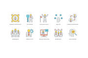 85 Business Color Line Icons, an Outline Icon by Flat Icons (Thumbnail 6 of 6)