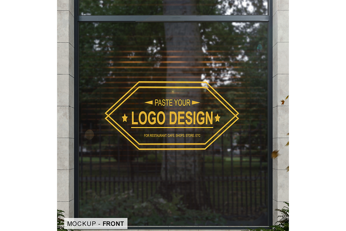 Storefront Window Logo Mockup, an Advertising Mockup by Art-Jek.std