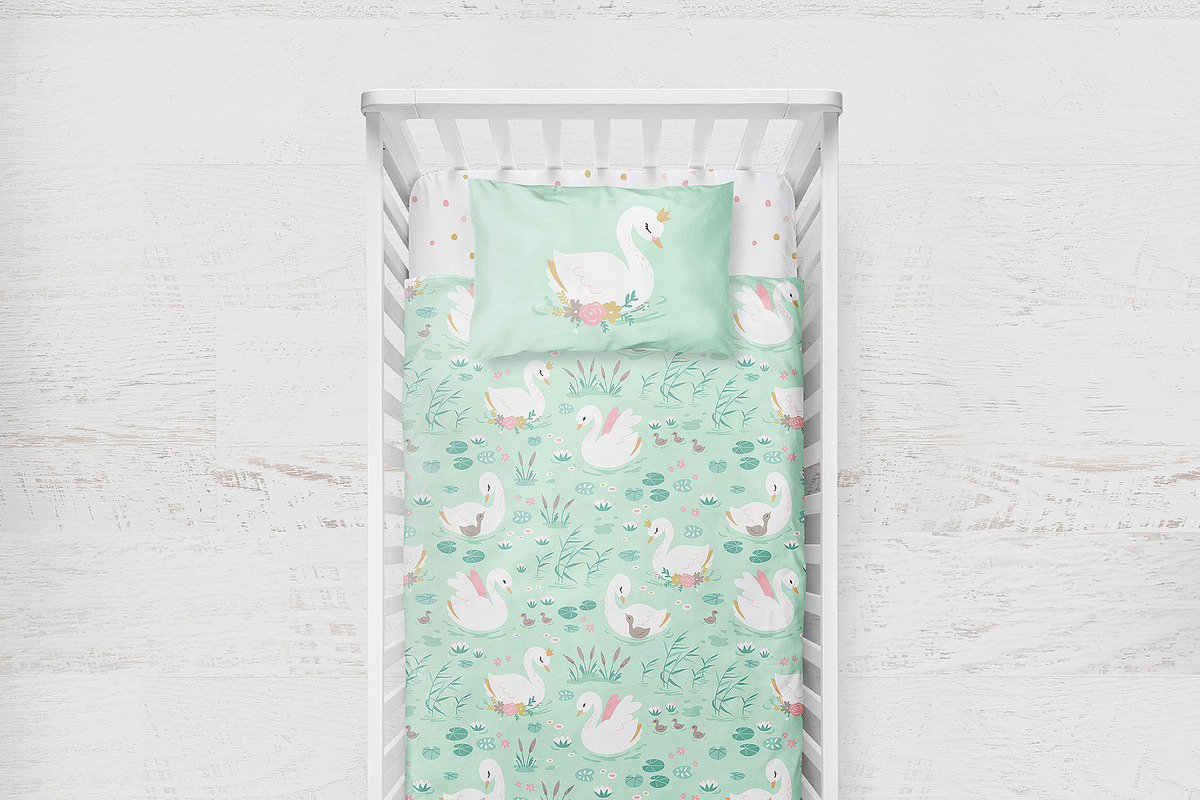 Swan Princess - Pattern & Prints, a Pattern Graphic by Brzozowska (Photo 9 of 9)
