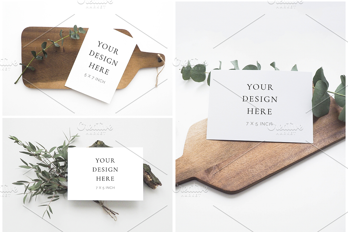 Eucalyptus Rustic Mockup Bundle, a Print Template by Imperium Nordique (Photo 4 of 5)