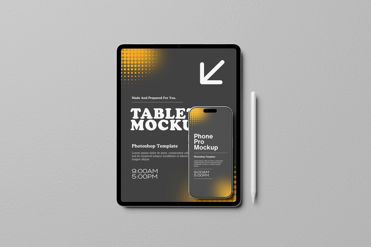 Tablet and Phone Mockup, a Wearable Device Mockup by GraphicWindow (Photo 4 of 5)