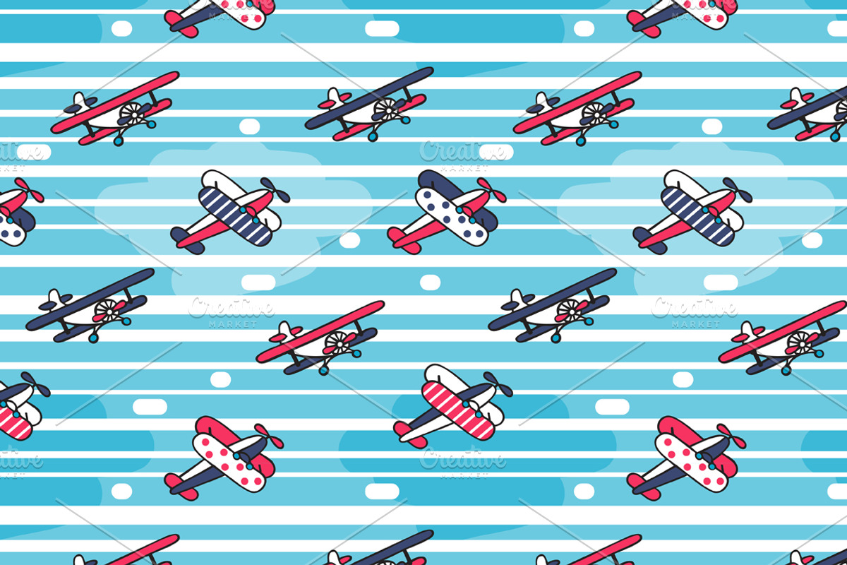 6 transport seamless pattern, a Pattern Graphic by EvgeniaV (Photo 6 of 7)