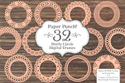 Peach Lace Vector Frames, an Illustration by Amanda Ilkov (Thumbnail 1 of 5)