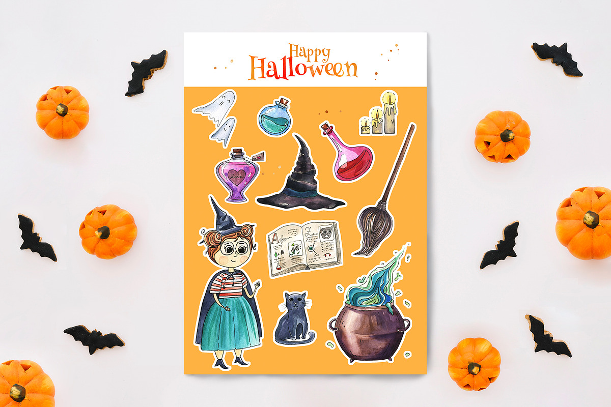 Halloween stickers, an Object Illustration by Anastasia Timosch (Photo 1 of 4)