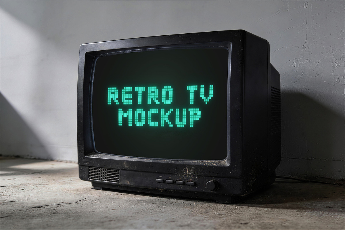 Retro TV Mockup, a Product Mockup by Pitchlook.Studio (Photo 3 of 4)