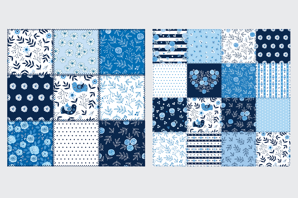 Seamless Floral Patterns, a Pattern Graphic by Tkoko vectors & patterns (Photo 10 of 11)