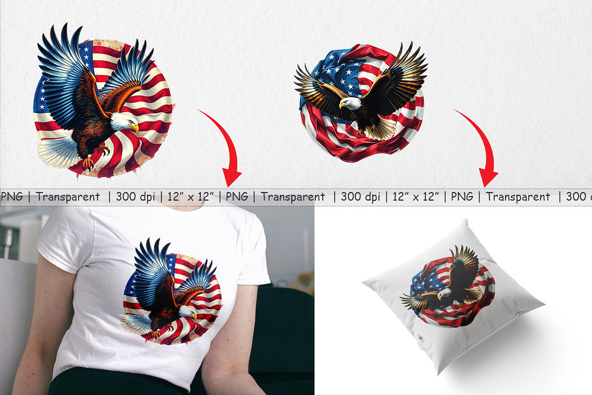 Eagle 4th of July Clipart, a Graphic by Artnoy (Photo 3 of 5)