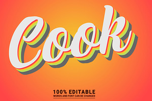 Cook Brush 3d Editable Text Effect