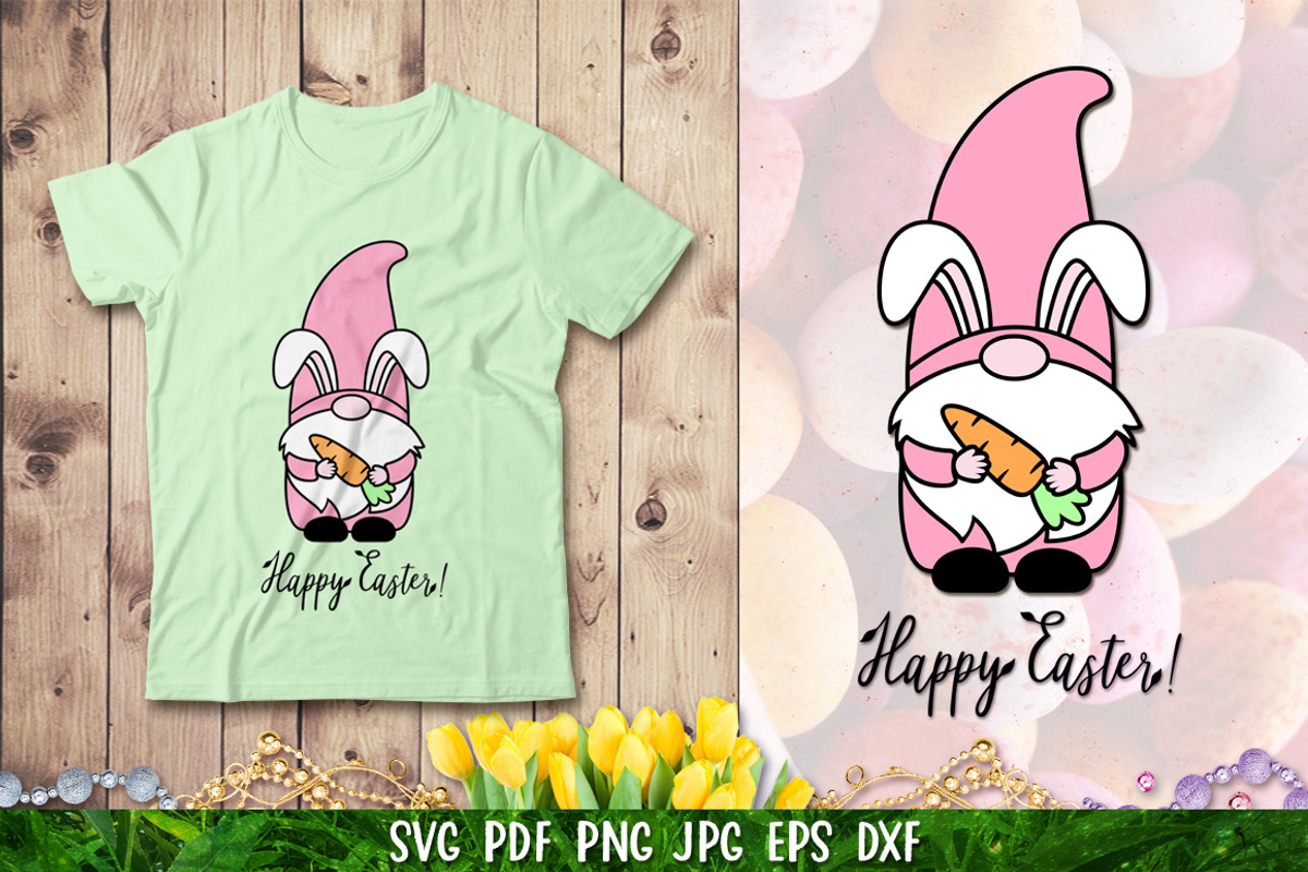 Easter Gnome Bunny Ears SVG, an Illustration by Digital_Craftyfox (Photo 5 of 6)