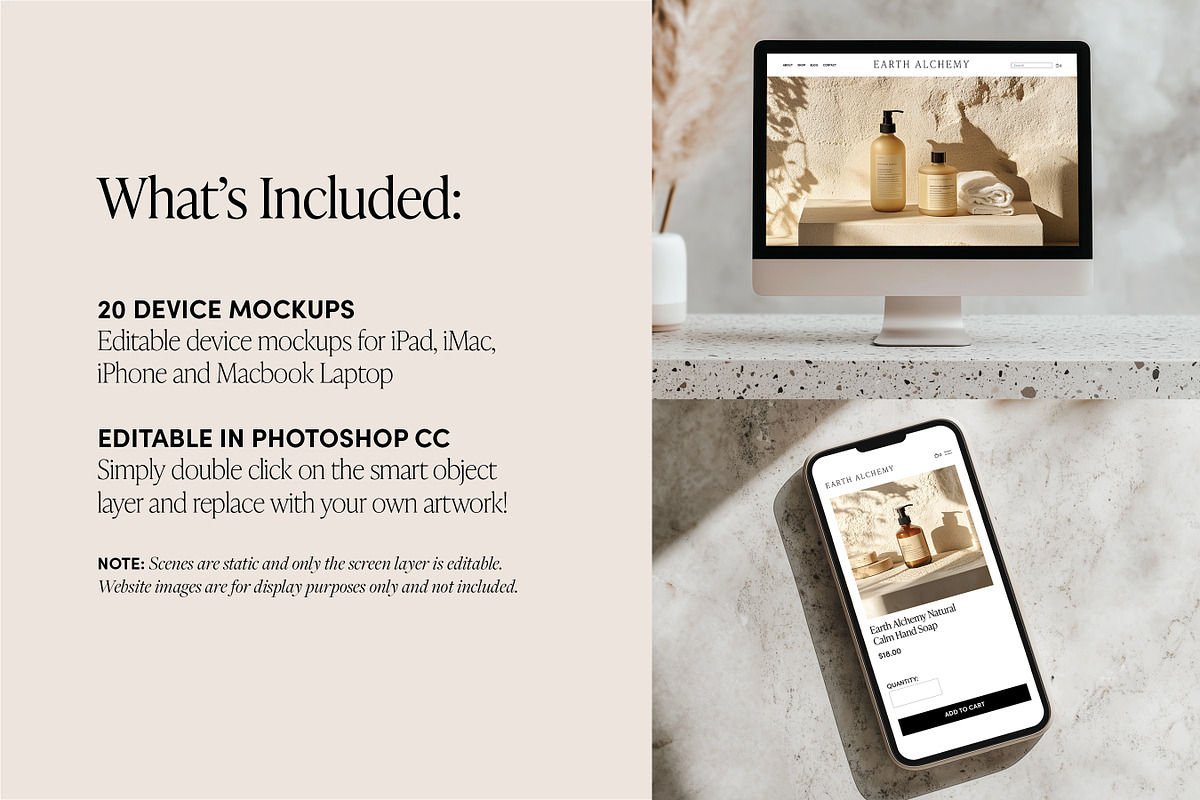 20 iMac iPhone iPad Device Mockups, a Mac Mockup by Vibey Mocks (Photo 2 of 8)