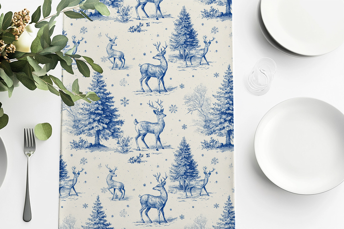 Vintage Christmas Pattern Collection, a Pattern Graphic by Olya Creative (Photo 7 of 21)