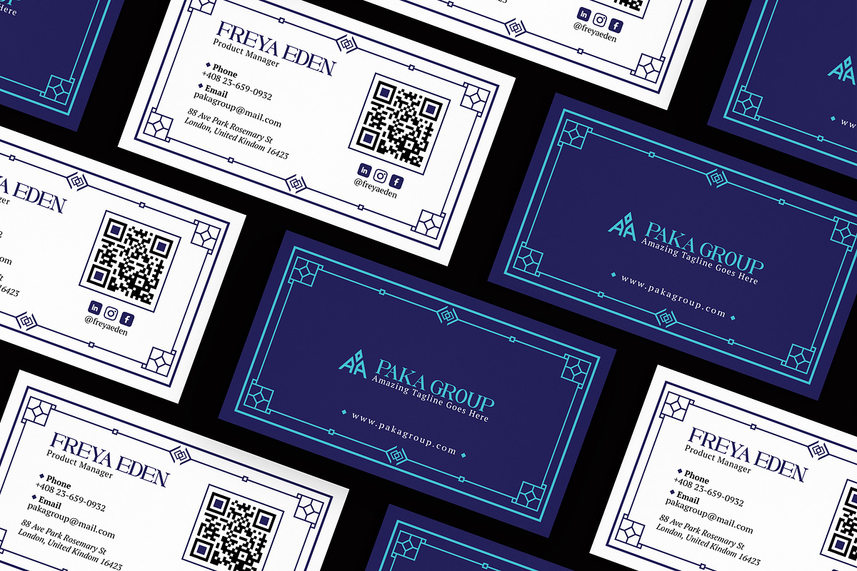 Shape Background Business Card, a Card Template by iDoodle Studio