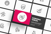 Coronavirus | 16 Thin Line Icons, an Outline Icon by Alex Blogoodf (Thumbnail 14 of 15)