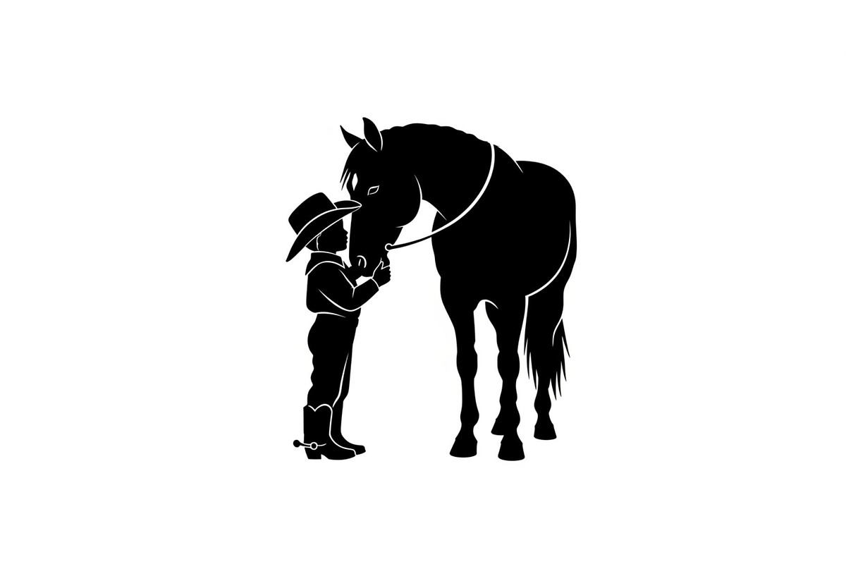Western Cowboy Horse Silhouette Bund, an Illustration by Designs_River (Photo 6 of 51)