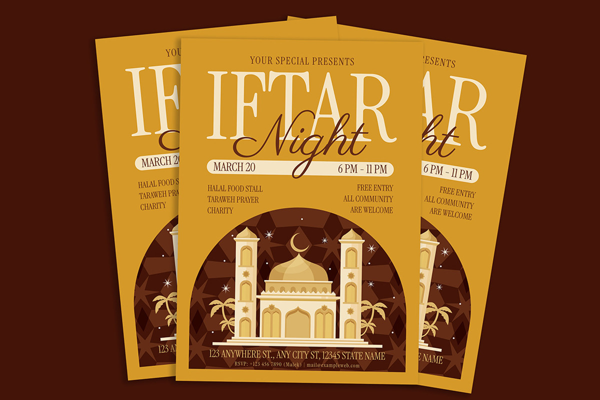 Iftar Night Flyer, a Flyer Template by Gumico Studio. (Photo 3 of 3)