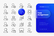 Task Assignment Outline Icons, an Outline Icon by cidcud_graphic (Thumbnail 1 of 3)