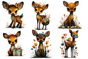 Easter baby deer Clipart, an Illustration by Designworld (Thumbnail 4 of 5)